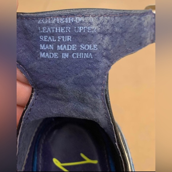 London Trash Wynne Wicked Teal Blue Zebra 6.75" High Heel Platform Shoes - US 9 - Picture 7 of 7